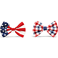 Petco Americana Red White & Blue Pet Bowtie Pack