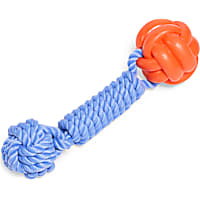 Petco Blue/Orange Knotted Ball Rope TPR Dog Toy