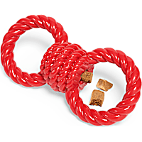 Petco Red 2-Sided Tug TPR Treat Dispensing Dog Toy