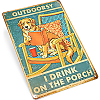 Petco Outdoorsy Beer Dog Decorative Metal Sign