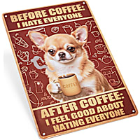 Petco Before & After Coffee Decorative Metal Sign