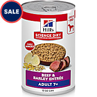Hill's Science Diet Senior 7+ Beef & Barley Entree Canned Wet Dog Food