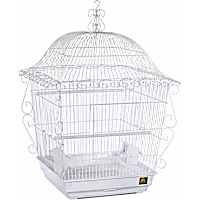 Prevue Pet Products Designer Scrollwork Series Jumbo Tiel Scrollwork Bird Cage in White