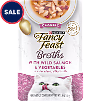 Fancy Feast Lickable Classic Complement With Wild Salmon and Vegetables Wet Cat Food Broth Topper