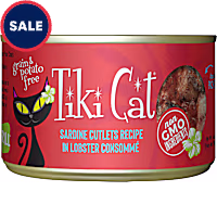 Tiki Cat Grill Sardine Cutlets Recipe in Lobster Consomme Wet Cat Food