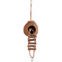 You & Me Coconut Hideaway Chewing Bird Toy