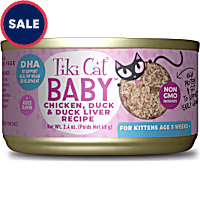 Tiki Cat Baby Chicken, Duck, & Duck Liver Kitten Wet Food
