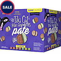 Tiki Cat Mega Pack Fish Favorites Pate Wet Food for Cats