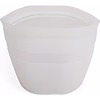 Reddy White Silicone Storage Bag and Bowl for Pets