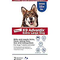 K9 Advantix, Tick & Mosquito Prevention 2-Monthly Treatments for Extra Large Dogs