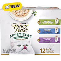 Fancy Feast Lickable Appetizers Grain Free Wet Cat Food Variety Pack