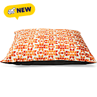 Petco Orange Flower Plush Pillow Lounger Dog Bed