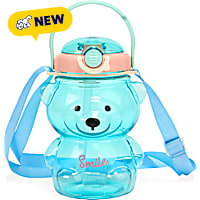 Petco Bear-Shaped Water Bottle with Straw and Carry Strap
