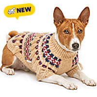 Reddy Fringe Textured Knit Pet Sweater