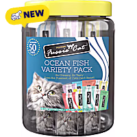 Fussie Cat Ocean Fish Puree (10 Flavors) Cat Food Variety Pack