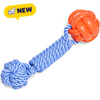Petco Blue/Orange Knotted Ball Rope TPR Dog Toy
