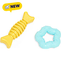 Petco Blue/Yellow TPR Chew Dog Toy Pack