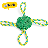 Petco Green 4-Way Rope Tug Toy