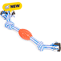 Petco Blue/White/Orange Rope TPR Chew Dog Toy
