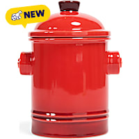 Petco Ceramic Red Fire Hydrant Treat Jar