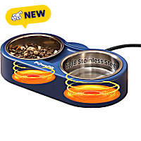 PawsPik Heated 18/8 Stainless Steel Outdoor Cat Bowl