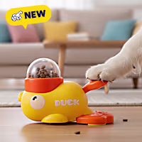 PawsPik Happy Duck Interactive Dog Treat Dispenser Toy