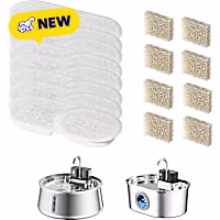 PawsPik Replacement Filters Stainless Steel Battery-Operated Cat Water Fountain