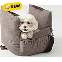 PawsPik Convertible Plush 3-in-1 Pet Carrier, Dog Travel Bed & Car Seat