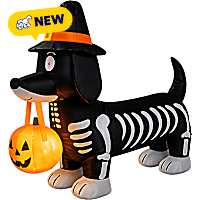 Petco Inflatable Jack-o-Lantern Dog Halloween Lawn Ornament