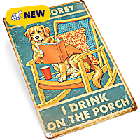 Petco Outdoorsy Beer Dog Decorative Metal Sign