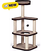Prevue Pet Products Kitty's Level-Up Cat Tower Scratching Posts with Toy and Bed
