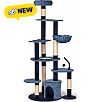 Prevue Pet Products Waterfall Trails Cat Tower with Scratching Posts, Bed, and Multi-Platform Perches