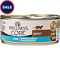 Wellness CORE Natural Grain Free Whitefish Salmon & Herring Pate Wet Cat Food