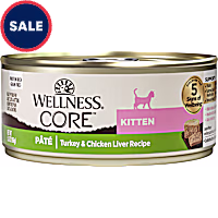 Wellness CORE Turkey & Chicken Liver Natural, Protein-Rich, Grain Free Pate Kitten Wet Cat Food