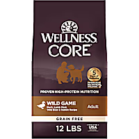 Wellness CORE Natural Grain Free Wild Game Duck, Turkey, Boar & Rabbit Dry Dog Food