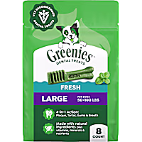 Greenies Fresh Flavor Large Size Adult Natural Dental Dog Treats