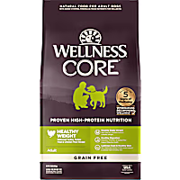 Wellness CORE Grain-Free, High Protein, Healthy Weight Deboned Turkey, Turkey & Chicken Recipe Dry Dog Food