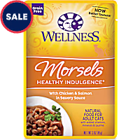 Wellness Complete Health Healthy Indulgence Grain Free Morsels Wet Cat Food, Chicken & Salmon Recipe