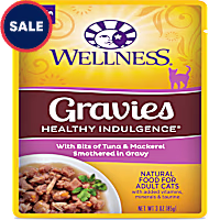 Wellness Healthy Indulgence Natural Grain Free Gravies with Tuna & Mackeral in Gravy Wet Cat Food