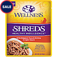 Wellness Healthy Indulgence Natural Grain Free Shreds with Tuna & Shrimp in Light Sauce Wet Cat Food
