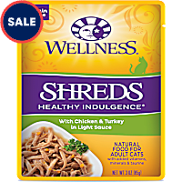 Wellness Complete Health Healthy Indulgence Grain Free Shreds Wet Cat Food, Chicken & Turkey Recipe