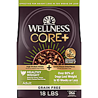 Wellness CORE+ Freeze Dried Pieces, Grain Free, High Protein, Healthy Weight Turkey & Chicken Recipe Dry Dog Food