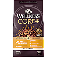 Wellness CORE+ Freeze Dried Pieces, Grain Free, High Protein, Chicken & Turkey Recipe Puppy Dry Dog Food
