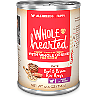 WholeHearted Beef & Brown Rice Recipe Puppy Pate Wet Food