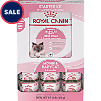 Royal Canin Feline Health Nutrition Mother & Babycat Starter Kit Wet Cat Food, 3 oz. cans (6-ct) Plus Dry Cat Food