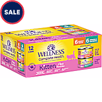 Wellness Complete Health Kitten Whitefish & Tuna and Chicken Variety Pack Wet Food