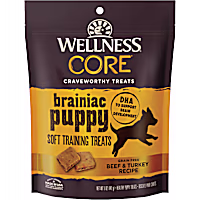 Wellness CORE Grain Free Beef & Turkey Recipe Brainiac Puppy Soft Training Treats