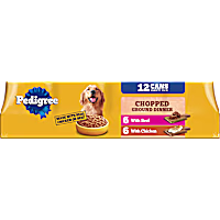 Pedigree Chopped Ground Dinner Chicken & Beef Wet Dog Food Variety Pack
