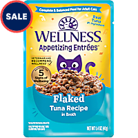 Wellness Appetizing Entrees Natural, Protein-Rich, Grain Free, Tuna Recipe Flaked Adult Wet Cat Food