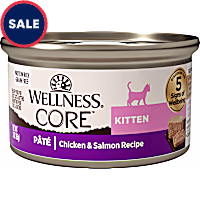 Wellness CORE Natural Grain Free Chicken & Salmon Pate Recipe Kitten Canned Wet Food